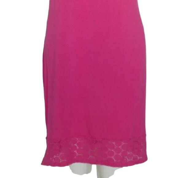 TOMMY BAHAMA Dress, M, Pink, Crochet Neck/hem, Short sleeves, Solid, Scoop neck - Picture 6 of 13
